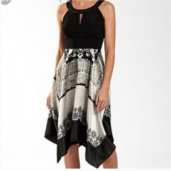 Signature by Sangria Women's Hankerchief Dress Y2K Size 12 - Picture 2 of 9